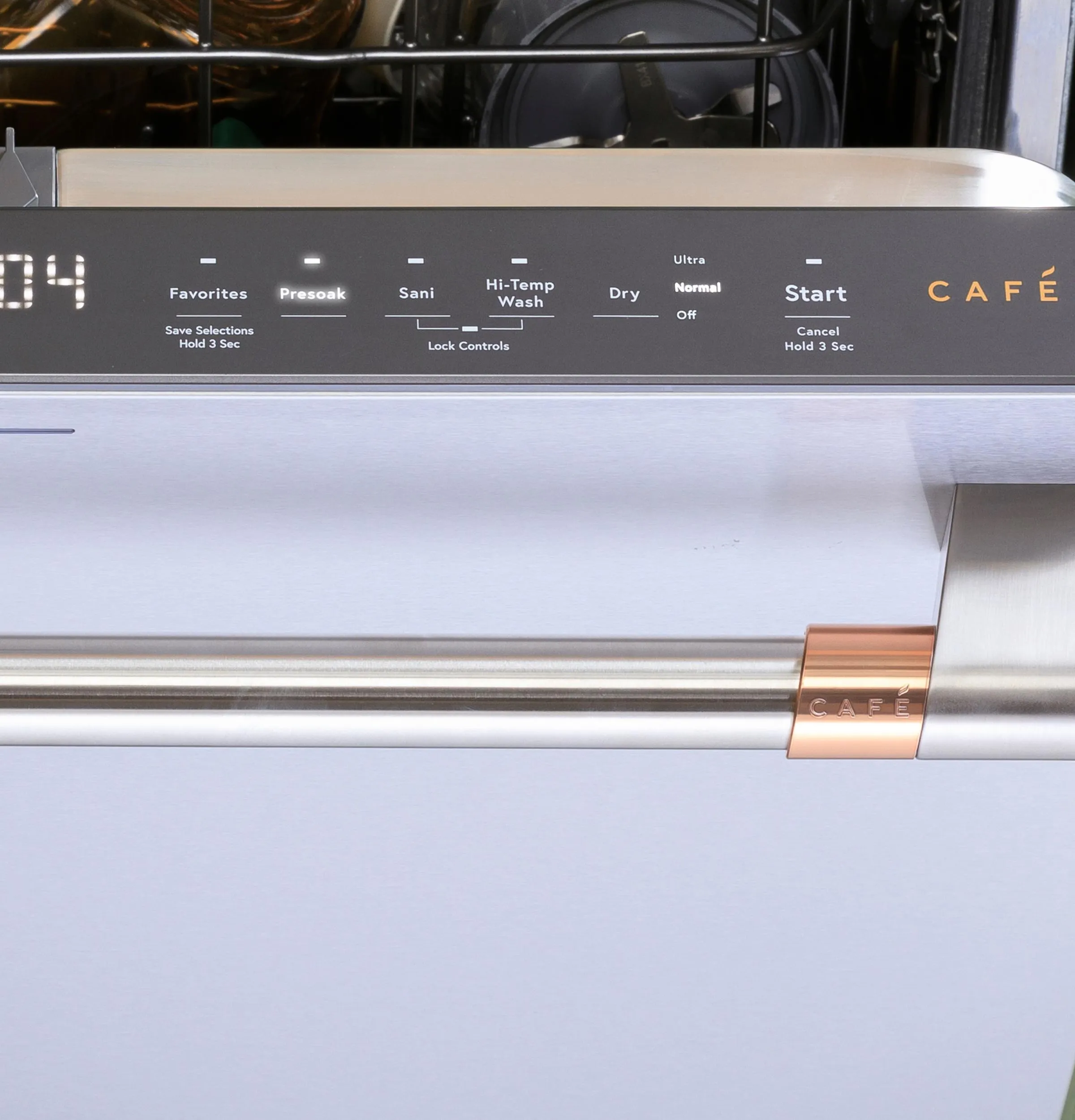 Cafe CDT858P2VS1 Caf&#8482; Customfit Energy Star Stainless Interior Smart Dishwasher With Ultra Wash Top Rack And Dual Convection Ultra Dry, 44 Dba