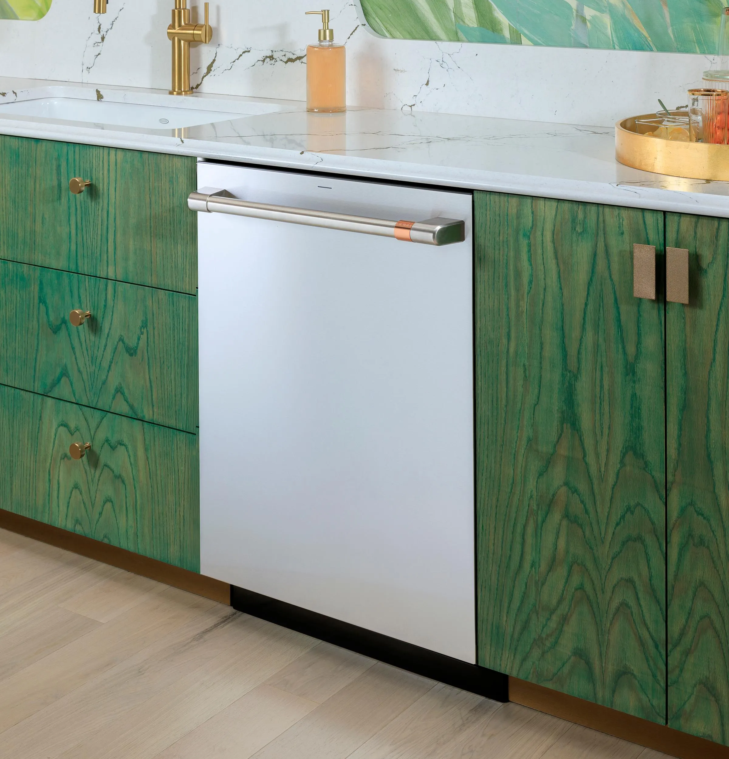 Cafe CDT858P2VS1 Caf&#8482; Customfit Energy Star Stainless Interior Smart Dishwasher With Ultra Wash Top Rack And Dual Convection Ultra Dry, 44 Dba
