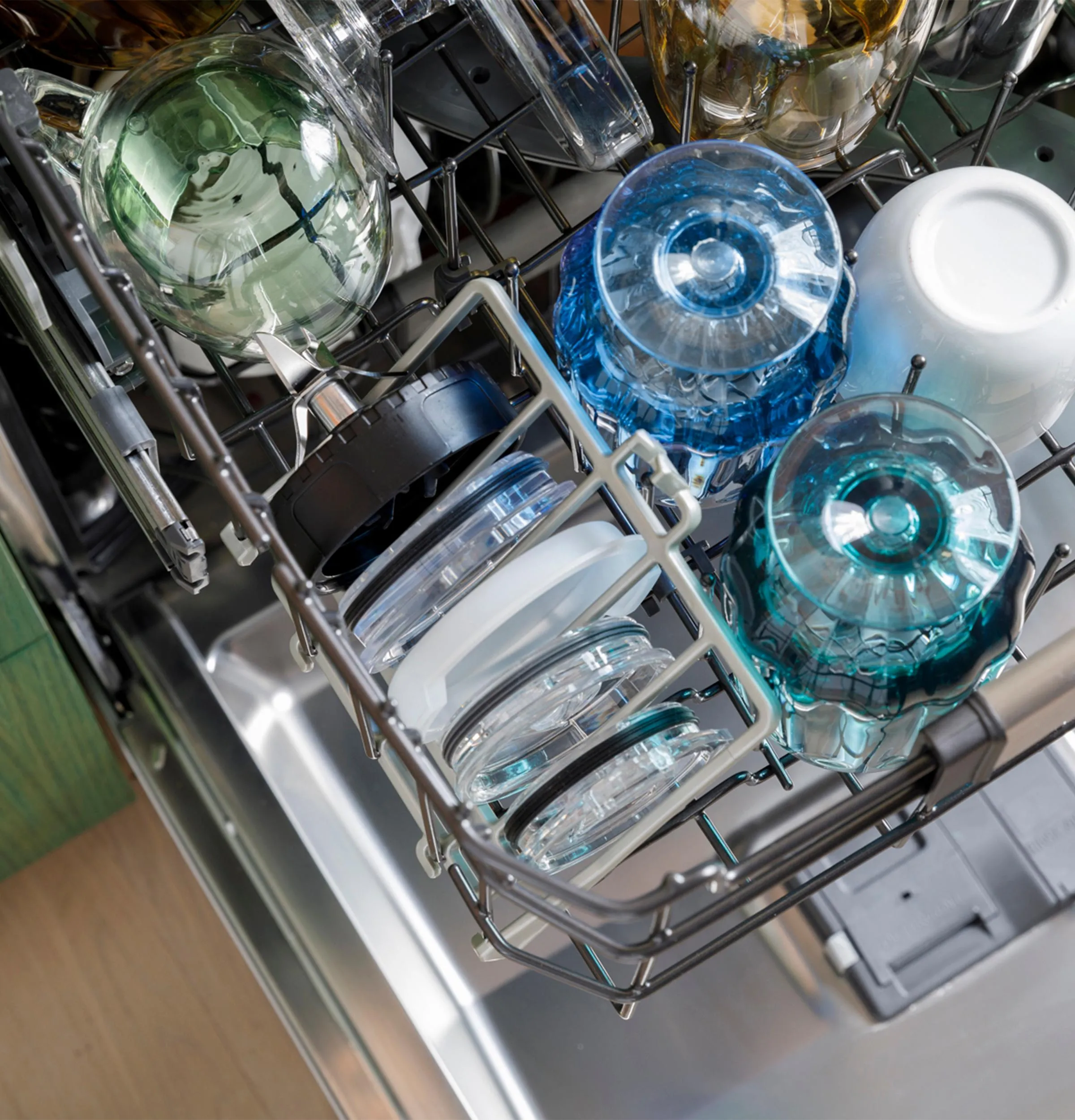 Cafe CDT858P2VS1 Caf&#8482; Customfit Energy Star Stainless Interior Smart Dishwasher With Ultra Wash Top Rack And Dual Convection Ultra Dry, 44 Dba