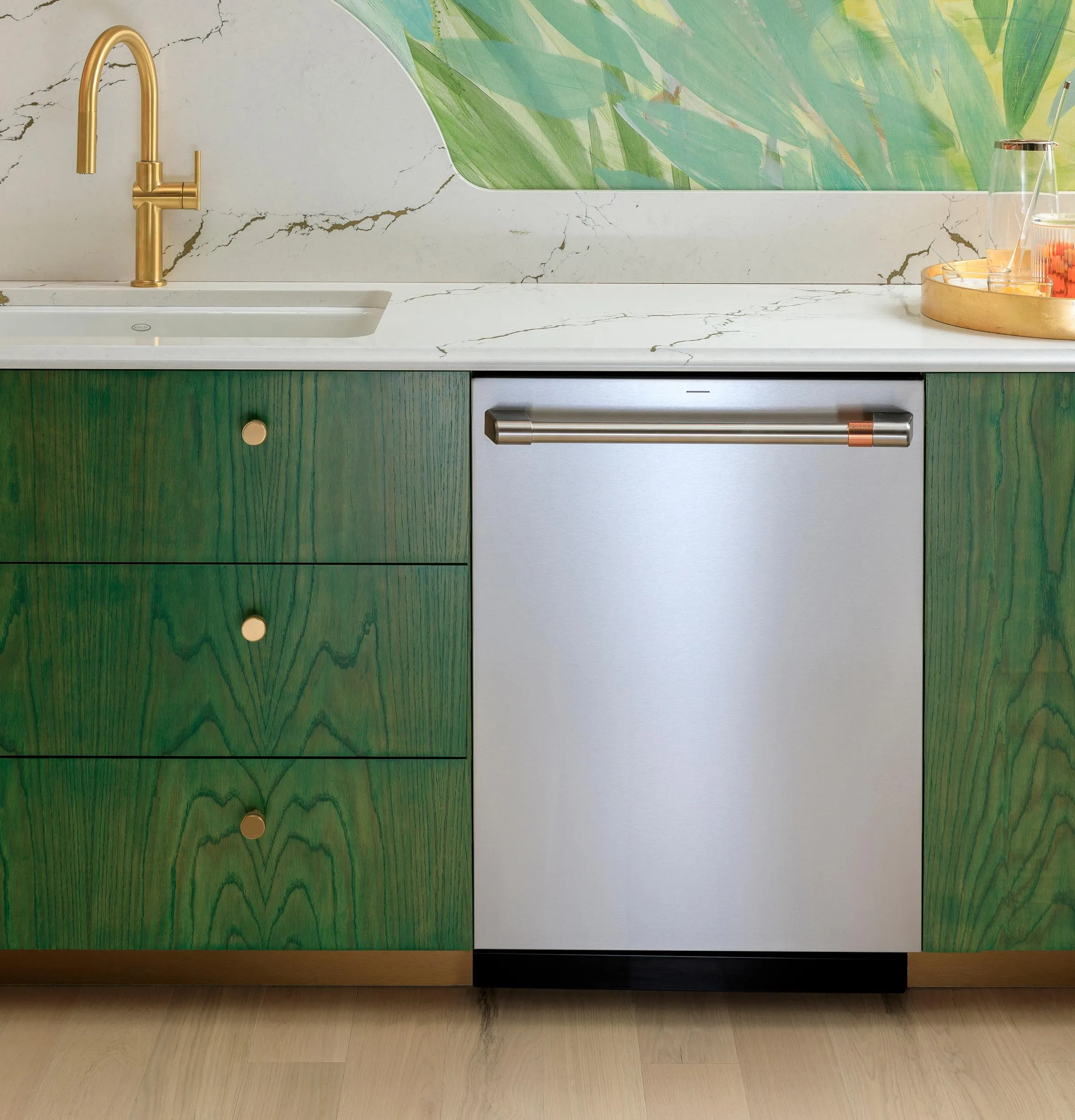 Cafe CDT858P2VS1 Caf&#8482; Customfit Energy Star Stainless Interior Smart Dishwasher With Ultra Wash Top Rack And Dual Convection Ultra Dry, 44 Dba