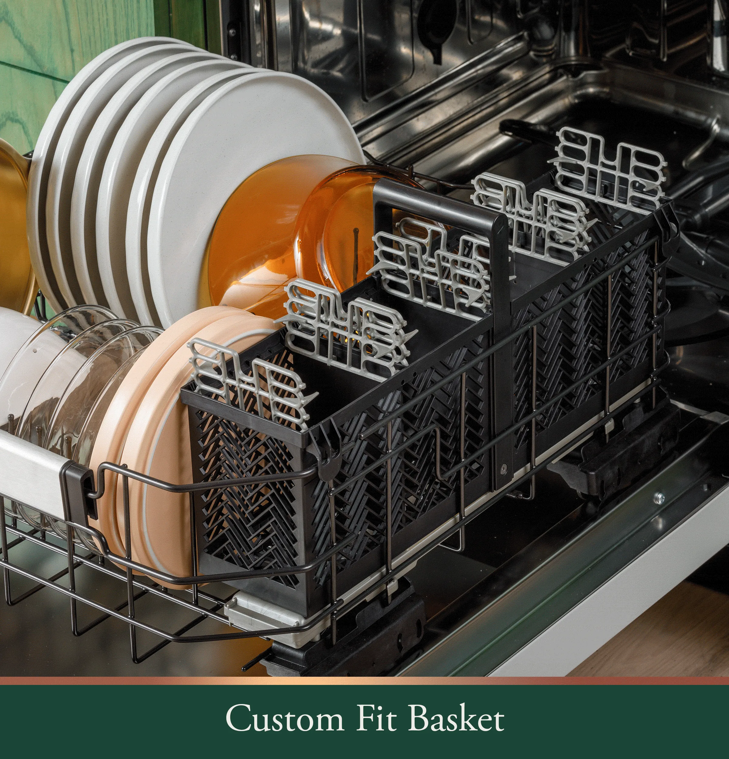 Cafe CDT858P2VS1 Caf&#8482; Customfit Energy Star Stainless Interior Smart Dishwasher With Ultra Wash Top Rack And Dual Convection Ultra Dry, 44 Dba