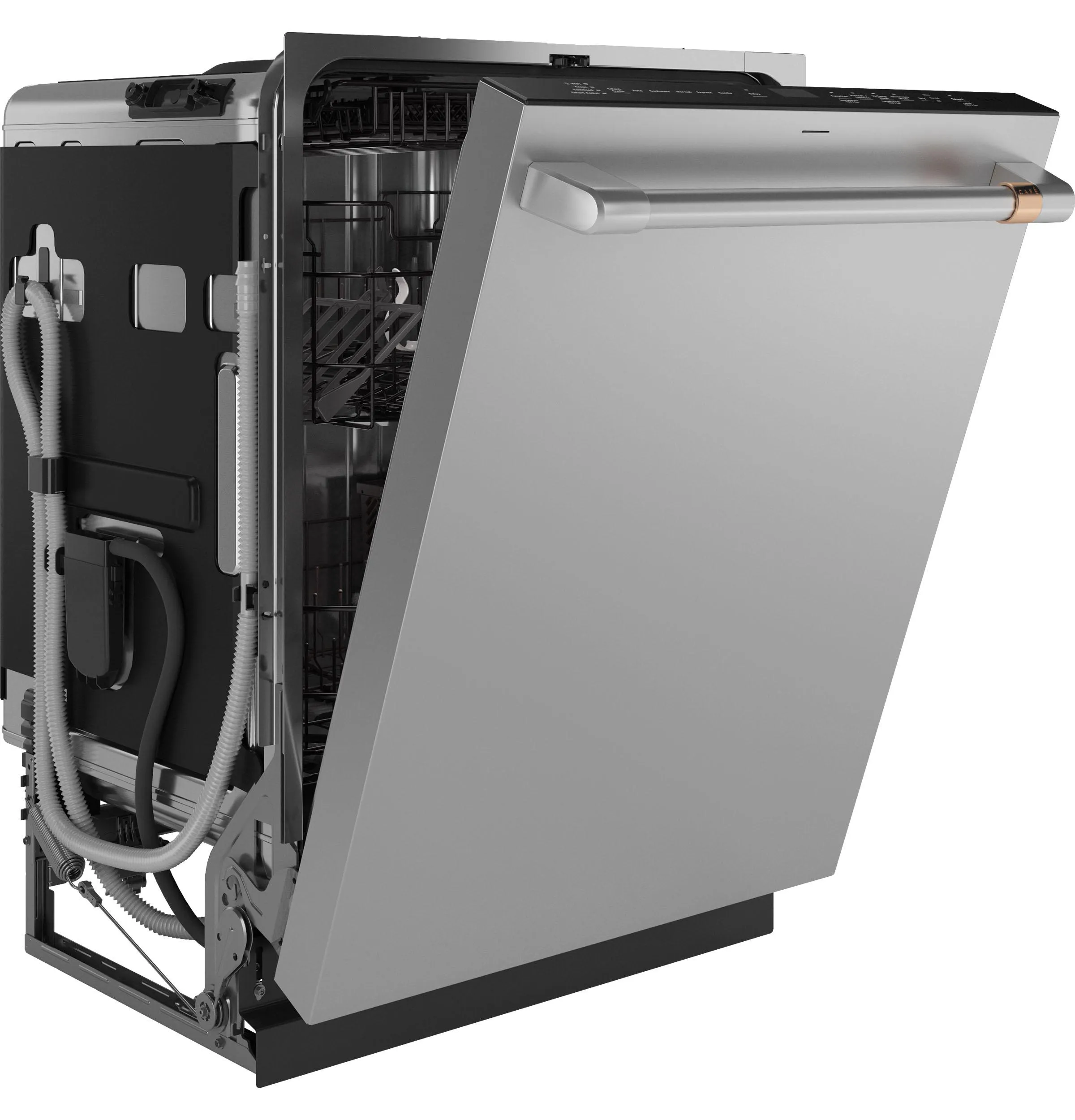 Cafe CDT858P2VS1 Caf&#8482; Customfit Energy Star Stainless Interior Smart Dishwasher With Ultra Wash Top Rack And Dual Convection Ultra Dry, 44 Dba