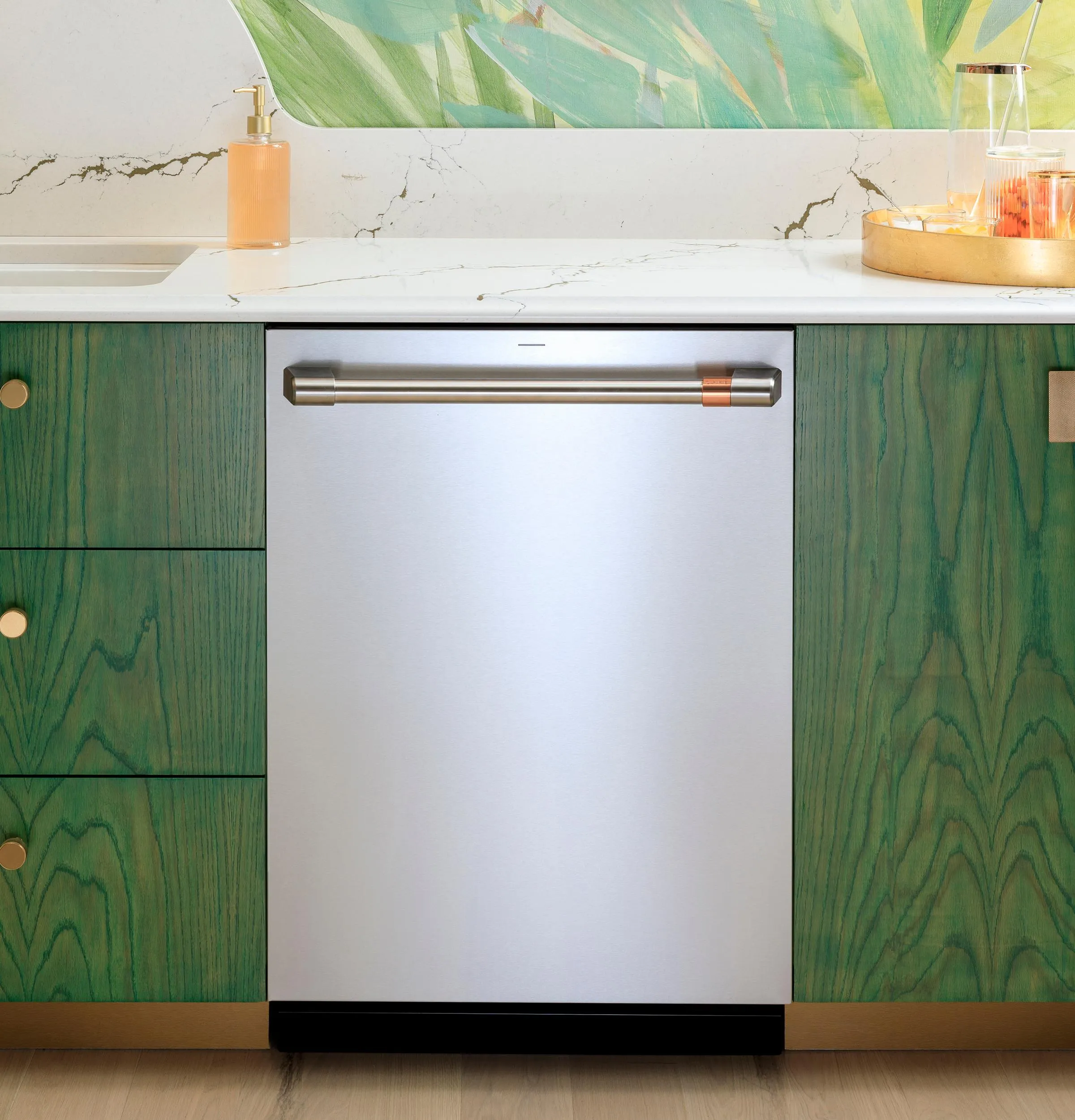 Cafe CDT858P2VS1 Caf&#8482; Customfit Energy Star Stainless Interior Smart Dishwasher With Ultra Wash Top Rack And Dual Convection Ultra Dry, 44 Dba