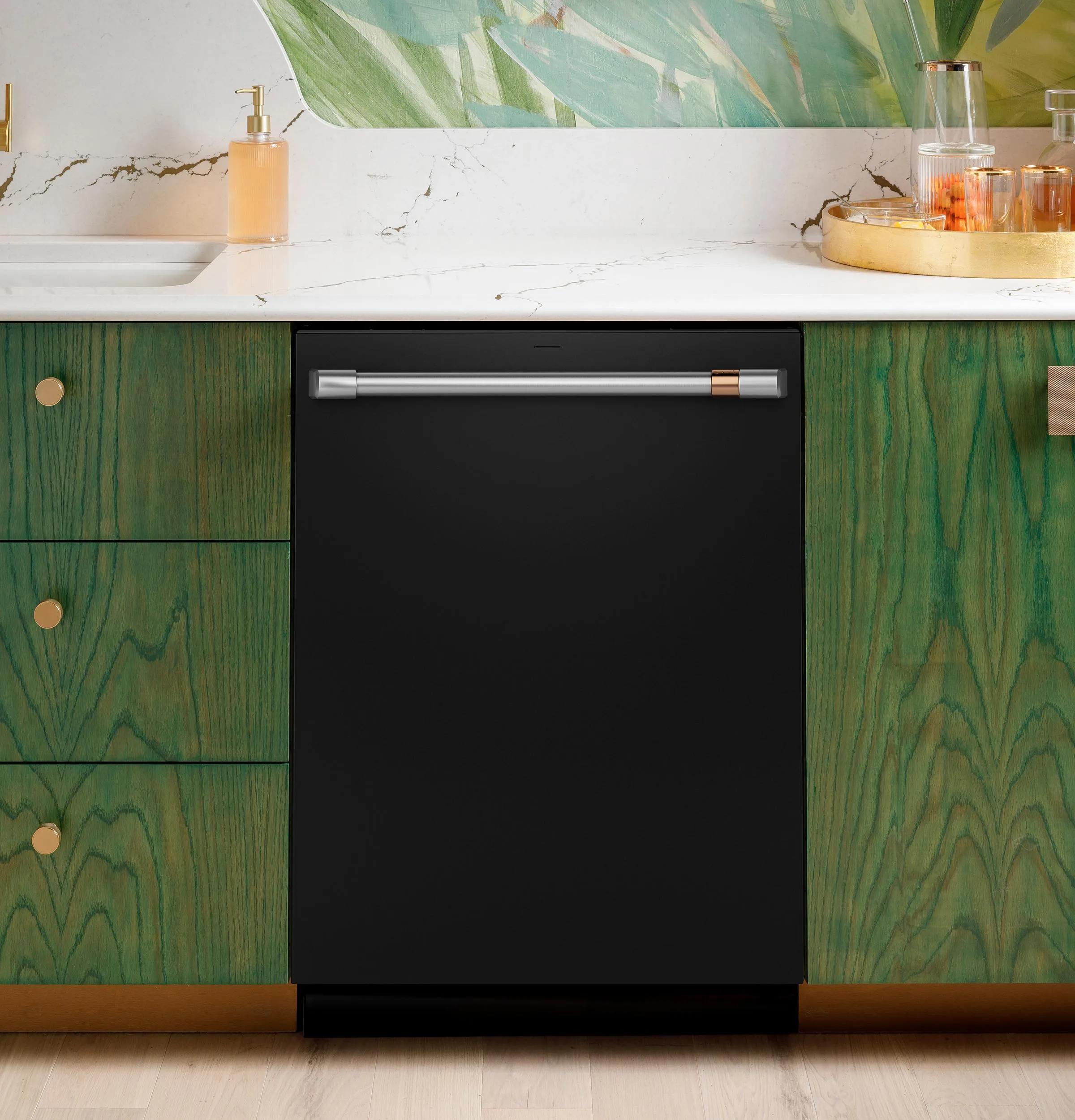 Cafe CDT858P3VD1 Caf&#8482; Customfit Energy Star Stainless Interior Smart Dishwasher With Ultra Wash Top Rack And Dual Convection Ultra Dry, 44 Dba
