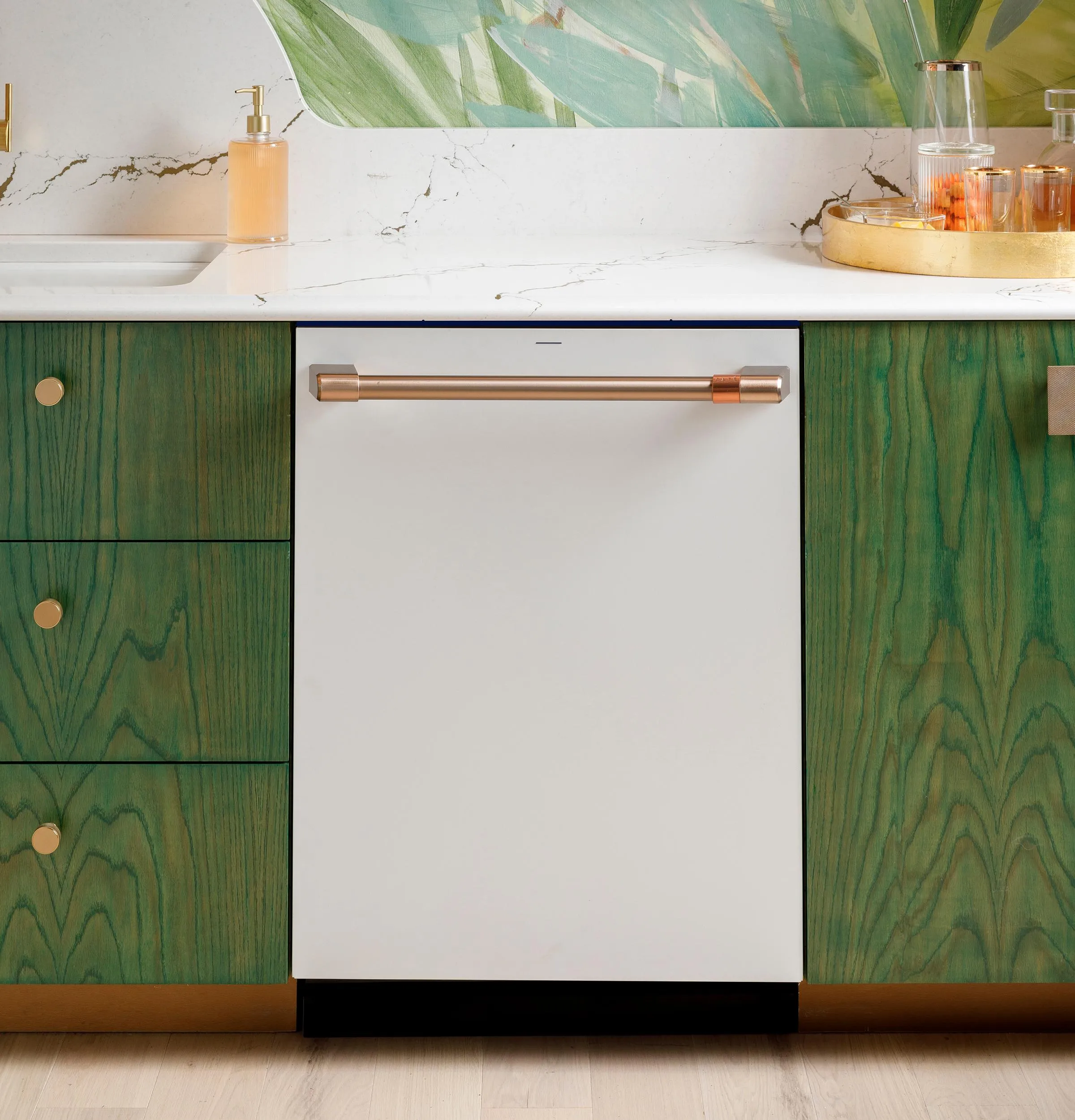 Cafe CDT858P4VW2 Caf&#8482; Customfit Energy Star Stainless Interior Smart Dishwasher With Ultra Wash Top Rack And Dual Convection Ultra Dry, 44 Dba