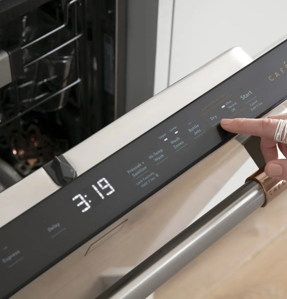 Cafe CDT875P2NS1 Caf Smart Stainless Steel Interior Dishwasher With Sanitize And Ultra Wash & Dual Convection Ultra Dry