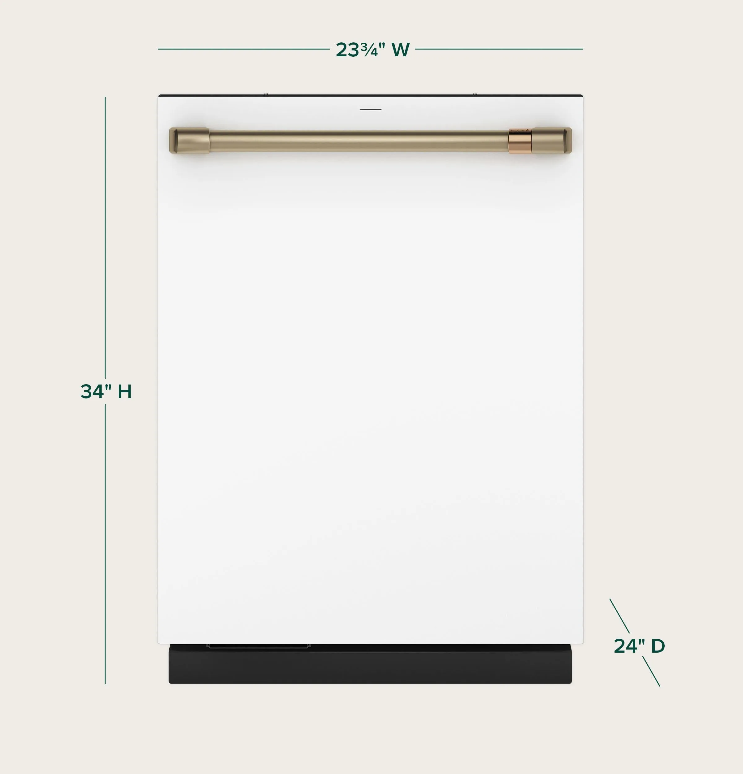 Cafe CDT888P4VW2 Caf&#8482; Customfit Energy Star Stainless Interior Smart Dishwasher With Ultra Wash Top Rack And Dual Convection Ultra Dry, Led Lights, 39 Dba