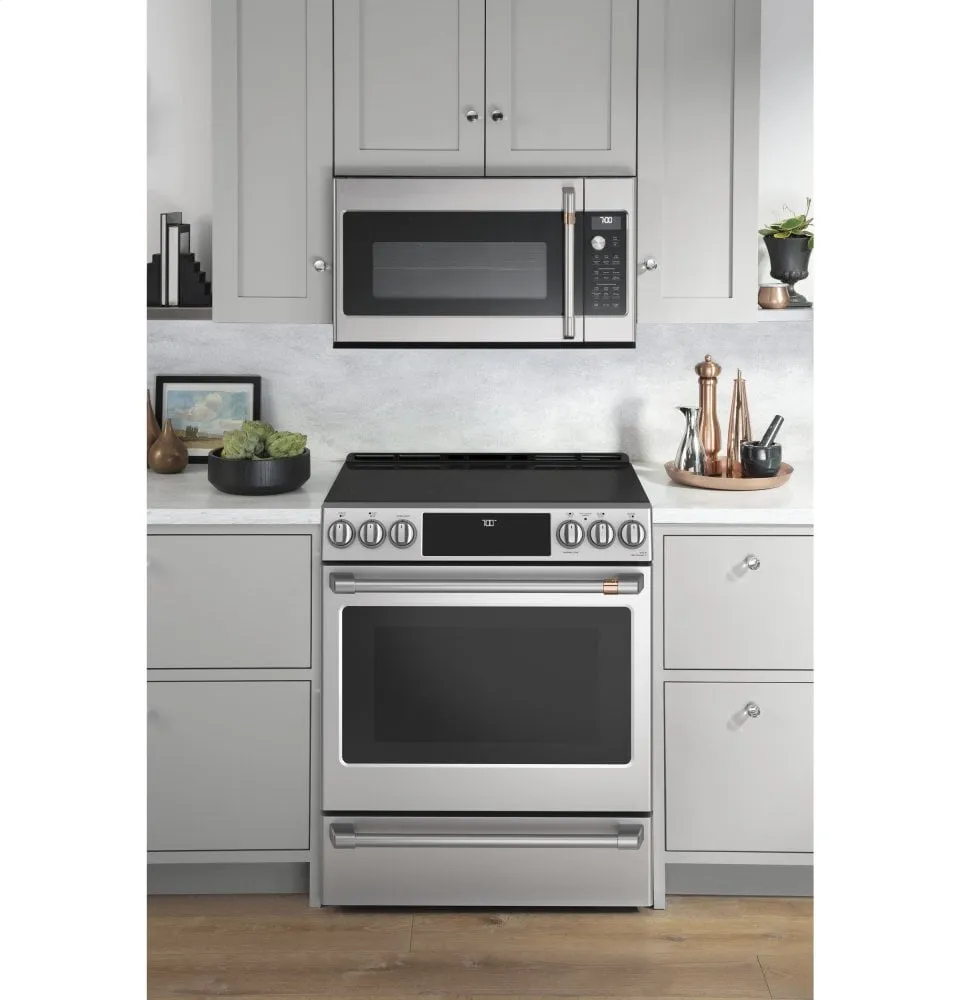 Cafe CES700P2MS1 Caf 30" Smart Slide-In, Front-Control, Radiant And Convection Range