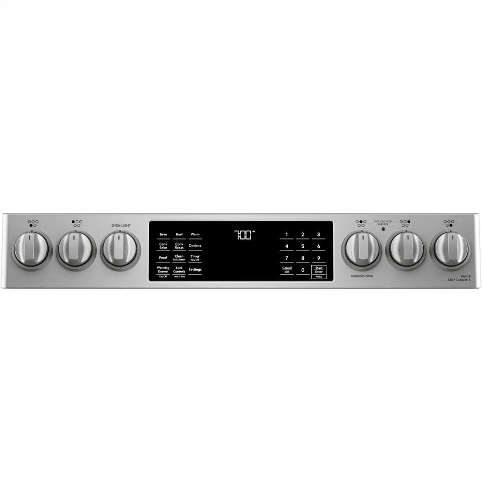 Cafe CES700P2MS1 Caf 30" Smart Slide-In, Front-Control, Radiant And Convection Range