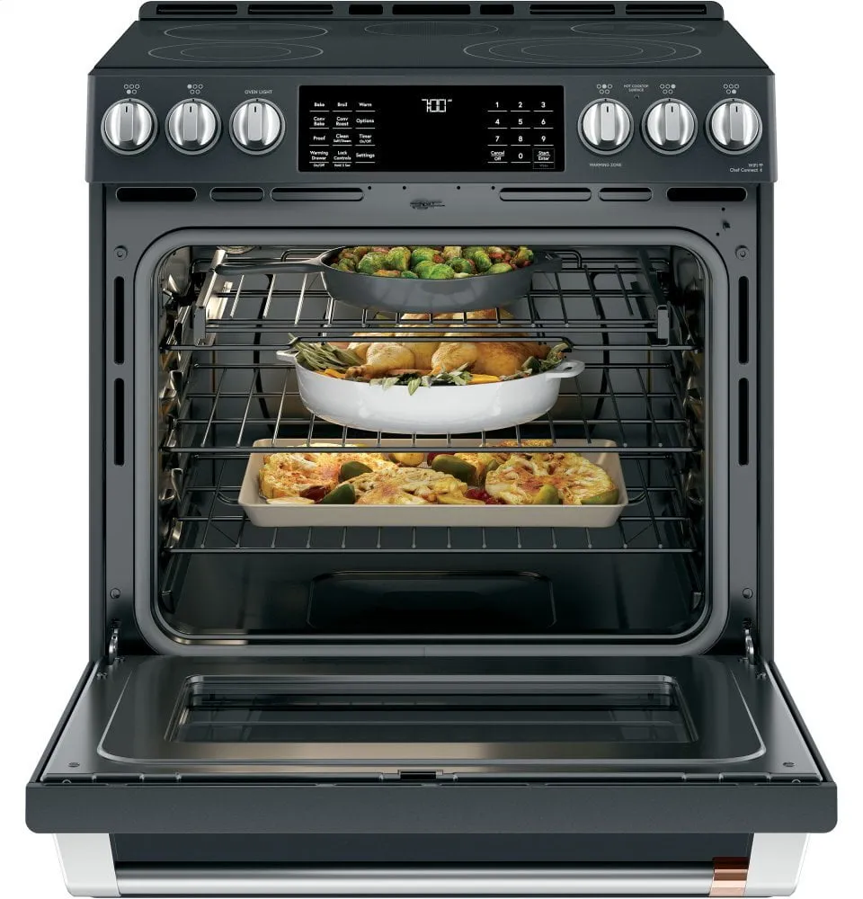 Cafe CES700P3MD1 Caf 30" Smart Slide-In, Front-Control, Radiant And Convection Range