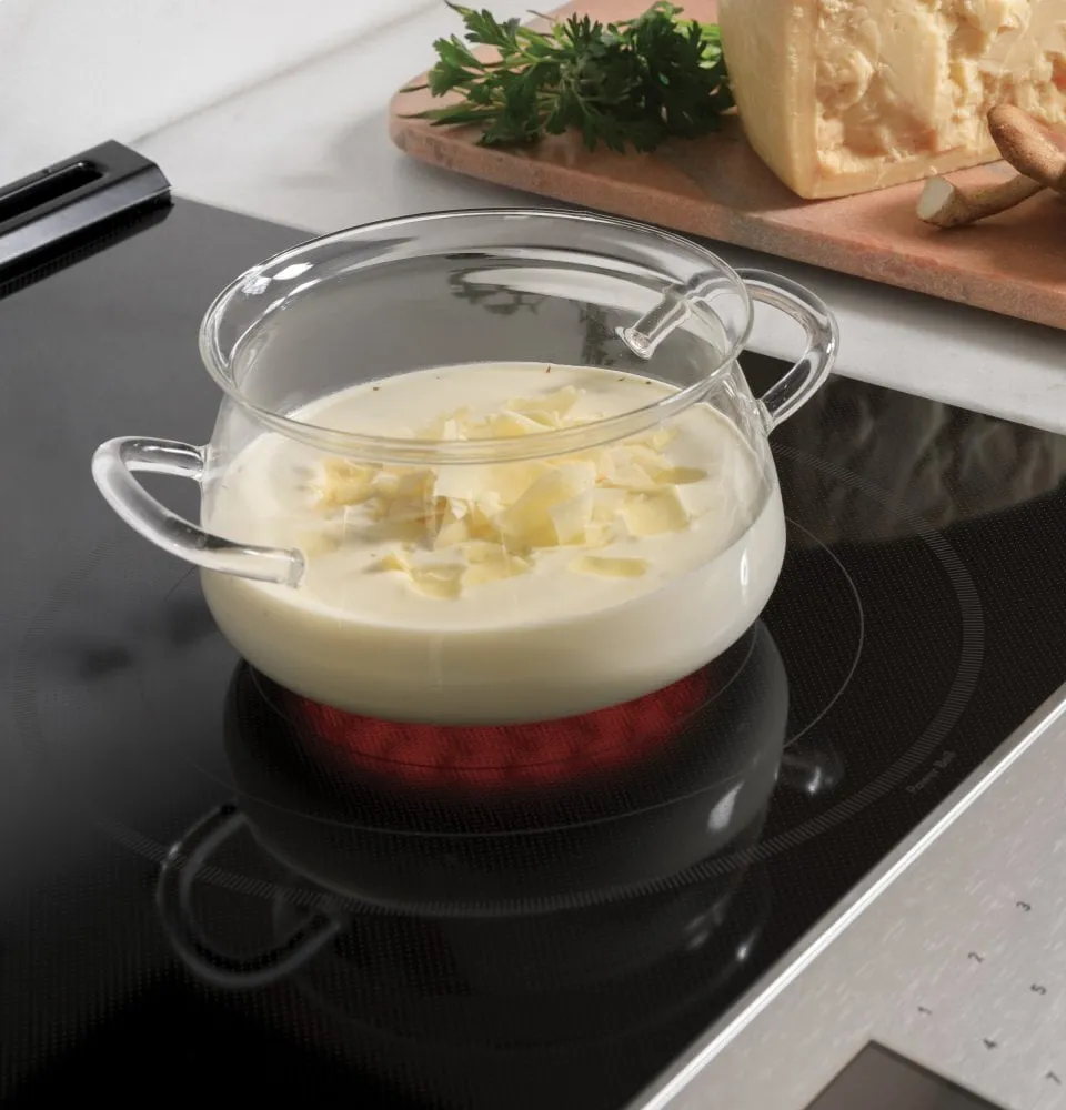 Cafe CES750M2NS5 Caf 30" Smart Slide-In, Front-Control, Radiant And Convection Double-Oven Range In Black
