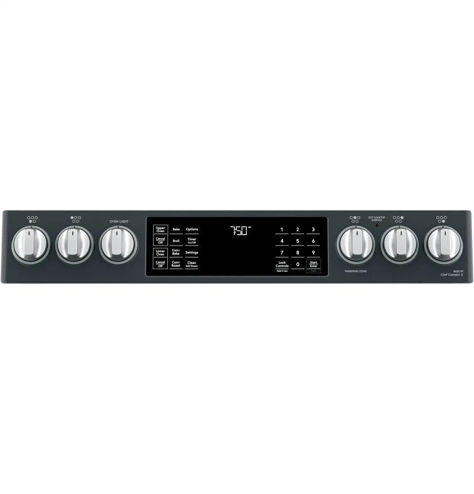 Cafe CES750P3MD1 Caf 30" Smart Slide-In, Front-Control, Radiant And Convection Double-Oven Range