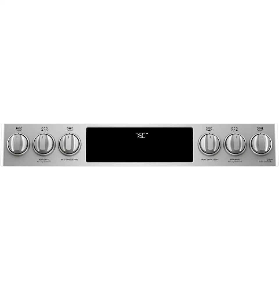 Cafe CGS750P2MS1 Caf 30" Smart Slide-In, Front-Control, Gas Double-Oven Range With Convection