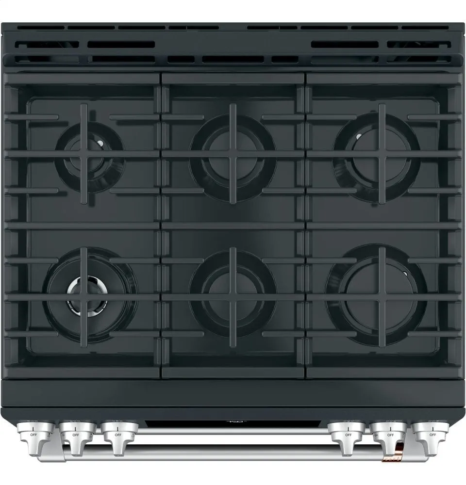 Cafe CGS750P3MD1 Caf 30" Smart Slide-In, Front-Control, Gas Double-Oven Range With Convection