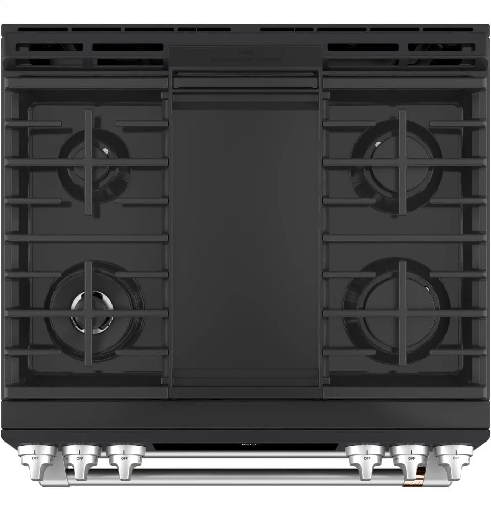 Cafe CGS750P3MD1 Caf 30" Smart Slide-In, Front-Control, Gas Double-Oven Range With Convection