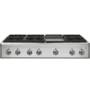 Cafe CGU486P2MS1 Caf 48" Professional Gas Rangetop With 6 Burners And Griddle (Natural Gas)
