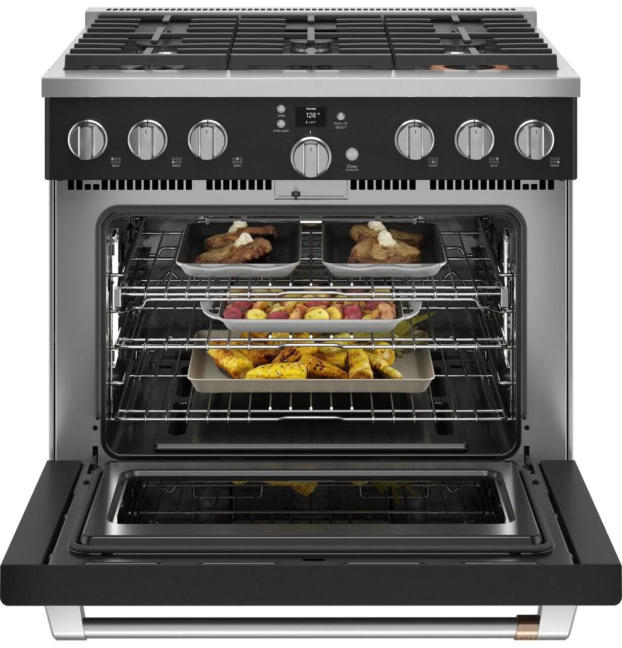 Cafe CGY366P3TD1 Caf&#8482; 36" Smart All-Gas Commercial-Style Range With 6 Burners (Natural Gas)