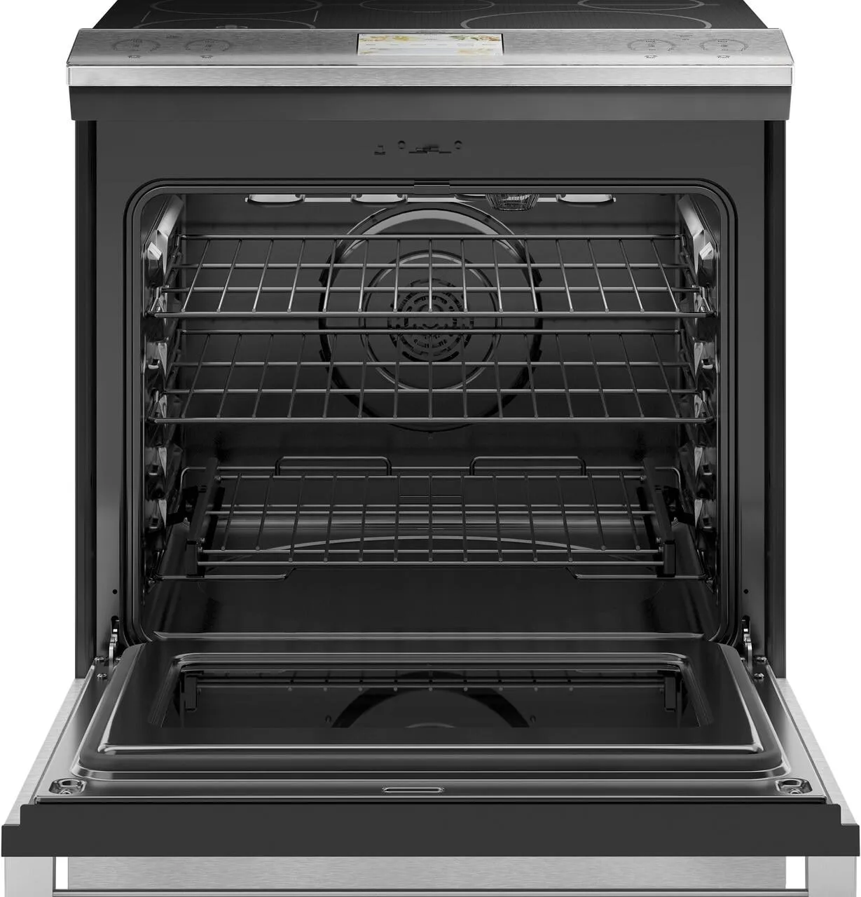 Cafe CHS90XM2NS5 Caf 30" Smart Slide-In, Front-Control, Induction And Convection Range With In-Oven Camera In Platinum Glass