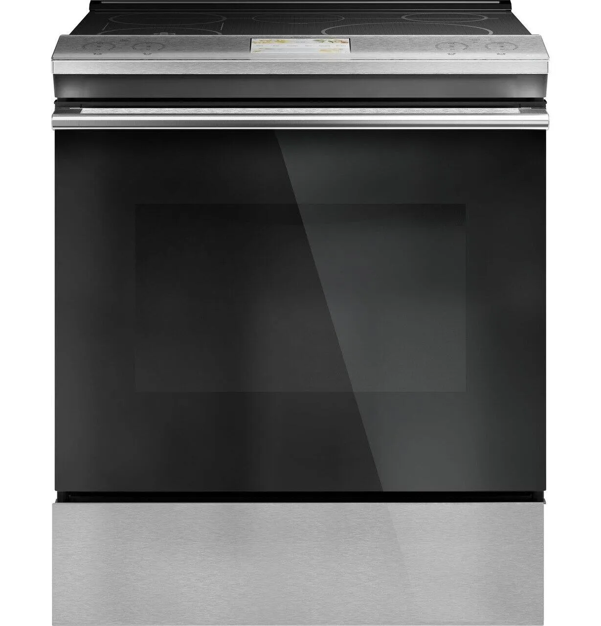 Cafe CHS90XM2NS5 Caf 30" Smart Slide-In, Front-Control, Induction And Convection Range With In-Oven Camera In Platinum Glass