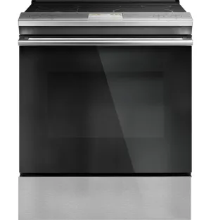 Cafe CHS90XM2NS5 Caf 30" Smart Slide-In, Front-Control, Induction And Convection Range With In-Oven Camera In Platinum Glass