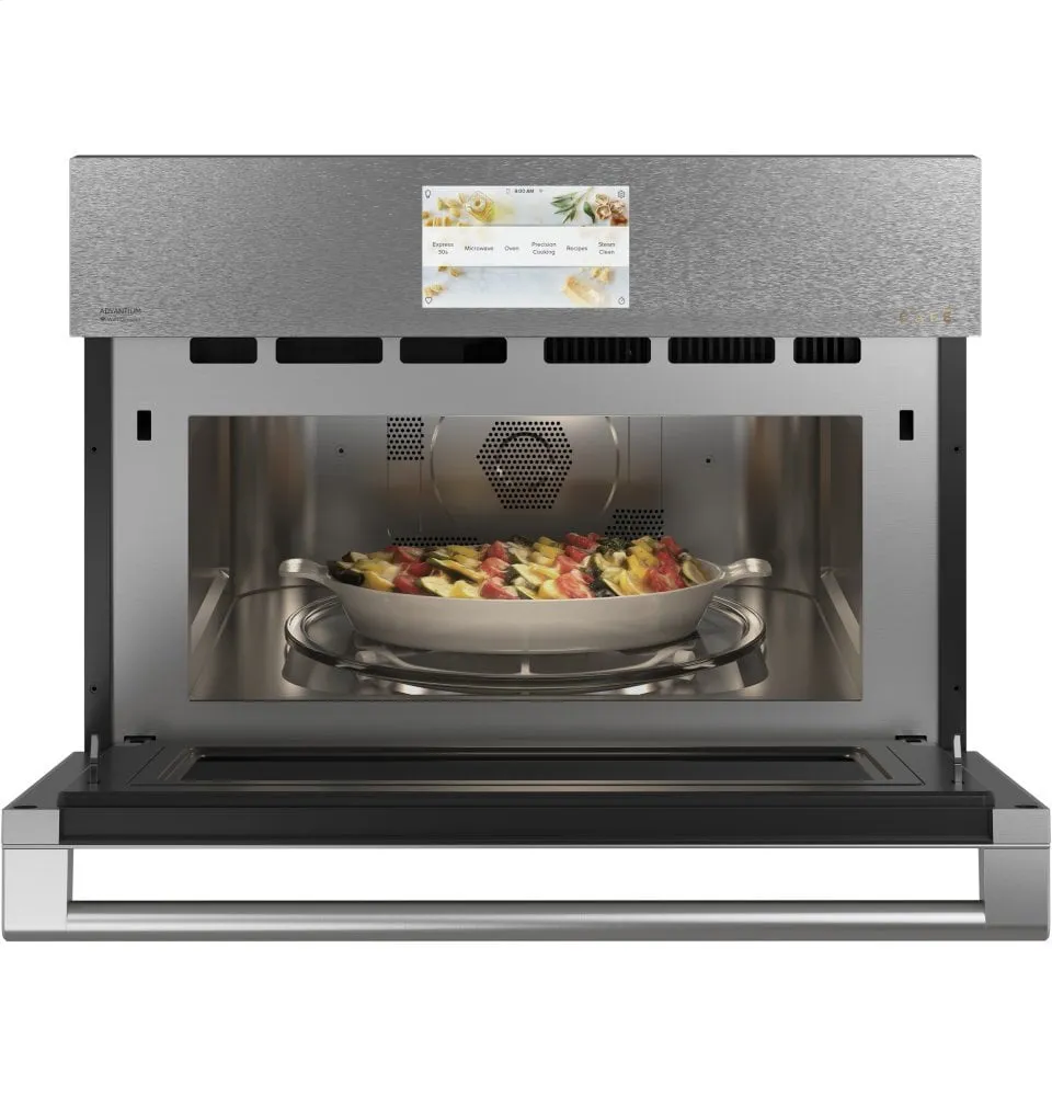 Cafe CSB912M2NS5 Caf 27" Smart Five In One Oven With 120V Advantium Technology In Platinum Glass