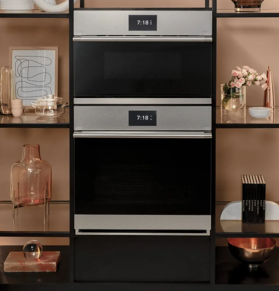 Cafe CSB923M2NS5 Caf 30" Smart Five In One Wall Oven With 240V Advantium Technology In Platinum Glass