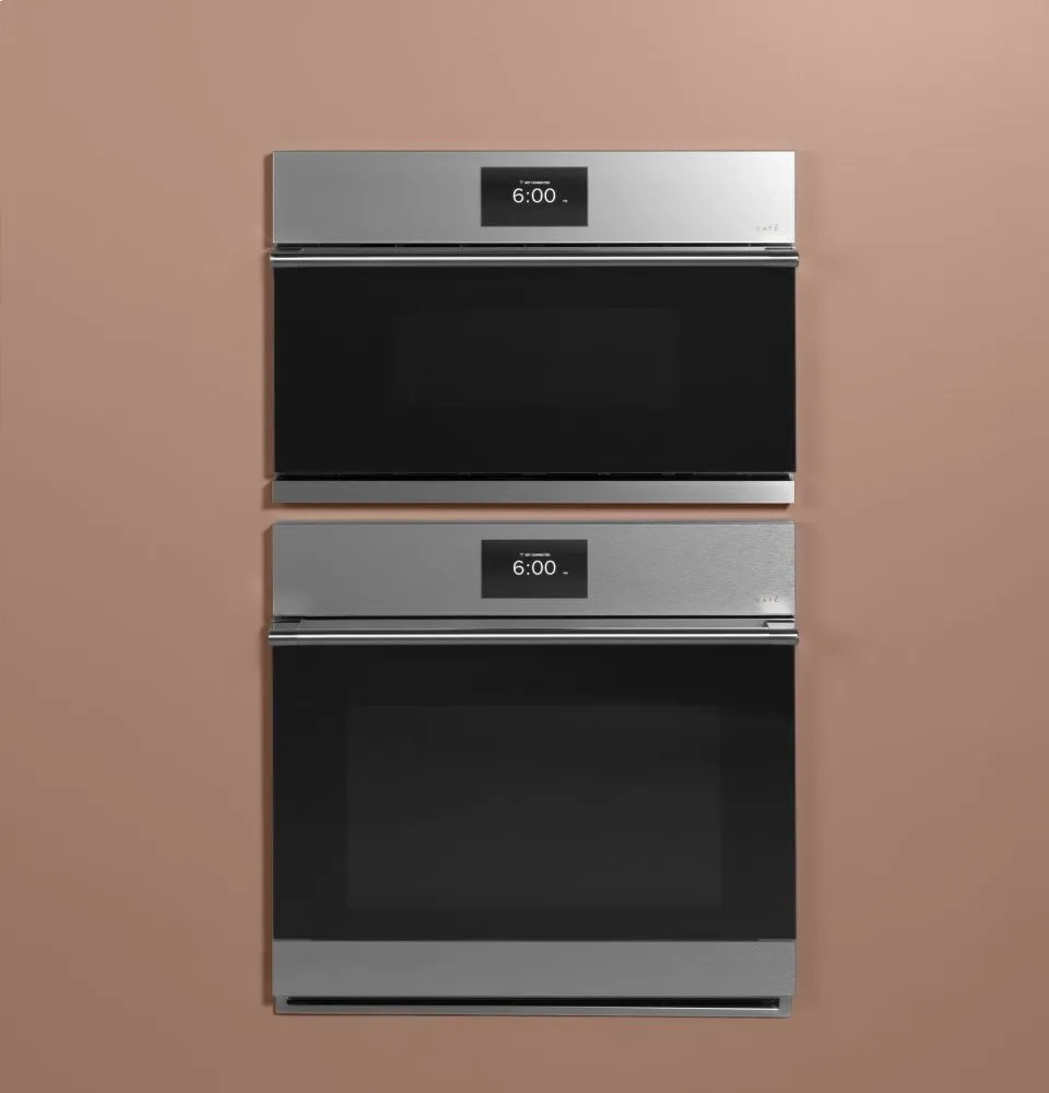 Cafe CSB923M2NS5 Caf 30" Smart Five In One Wall Oven With 240V Advantium Technology In Platinum Glass