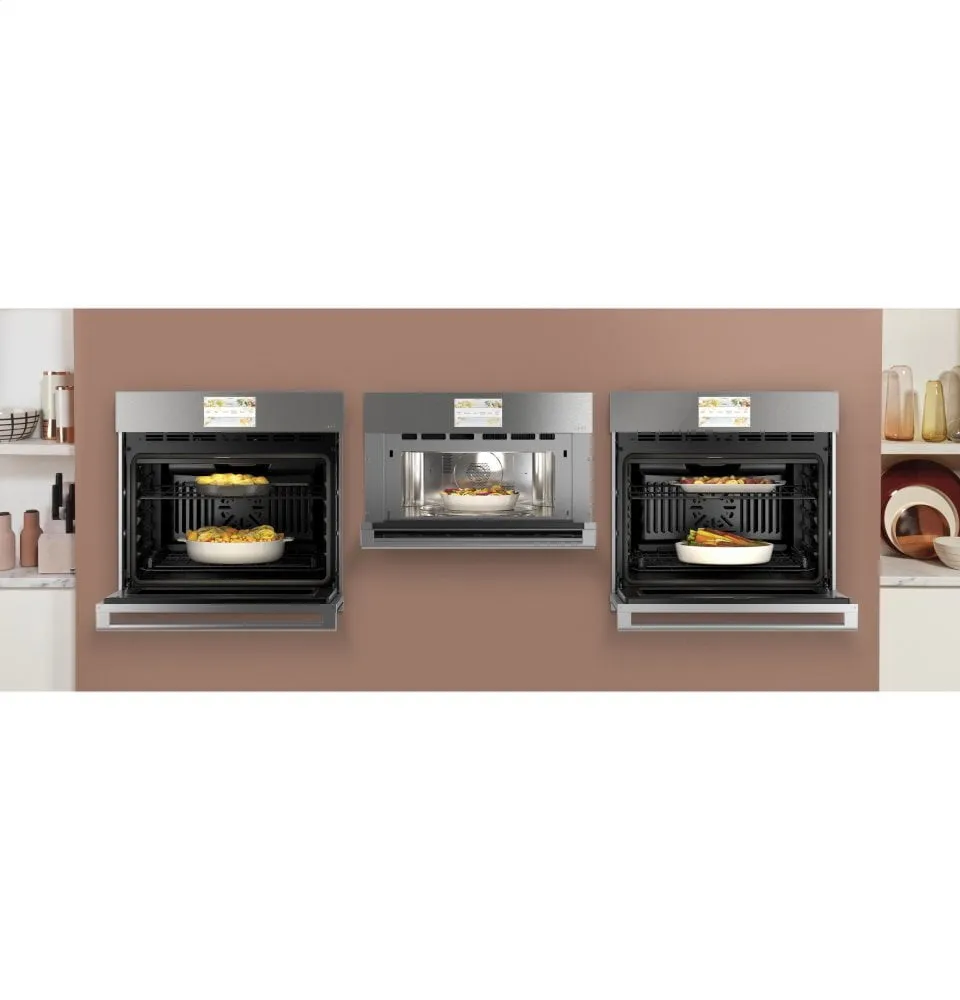 Cafe CSB923M2NS5 Caf 30" Smart Five In One Wall Oven With 240V Advantium Technology In Platinum Glass