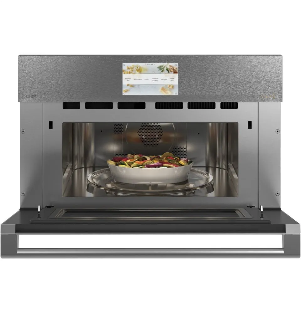 Cafe CSB923M2NS5 Caf 30" Smart Five In One Wall Oven With 240V Advantium Technology In Platinum Glass