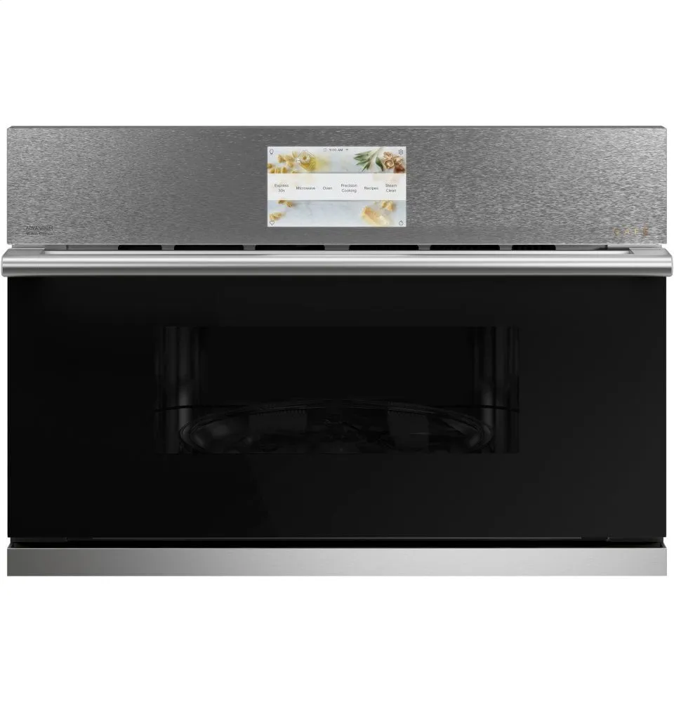 Cafe CSB923M2NS5 Caf 30" Smart Five In One Wall Oven With 240V Advantium Technology In Platinum Glass