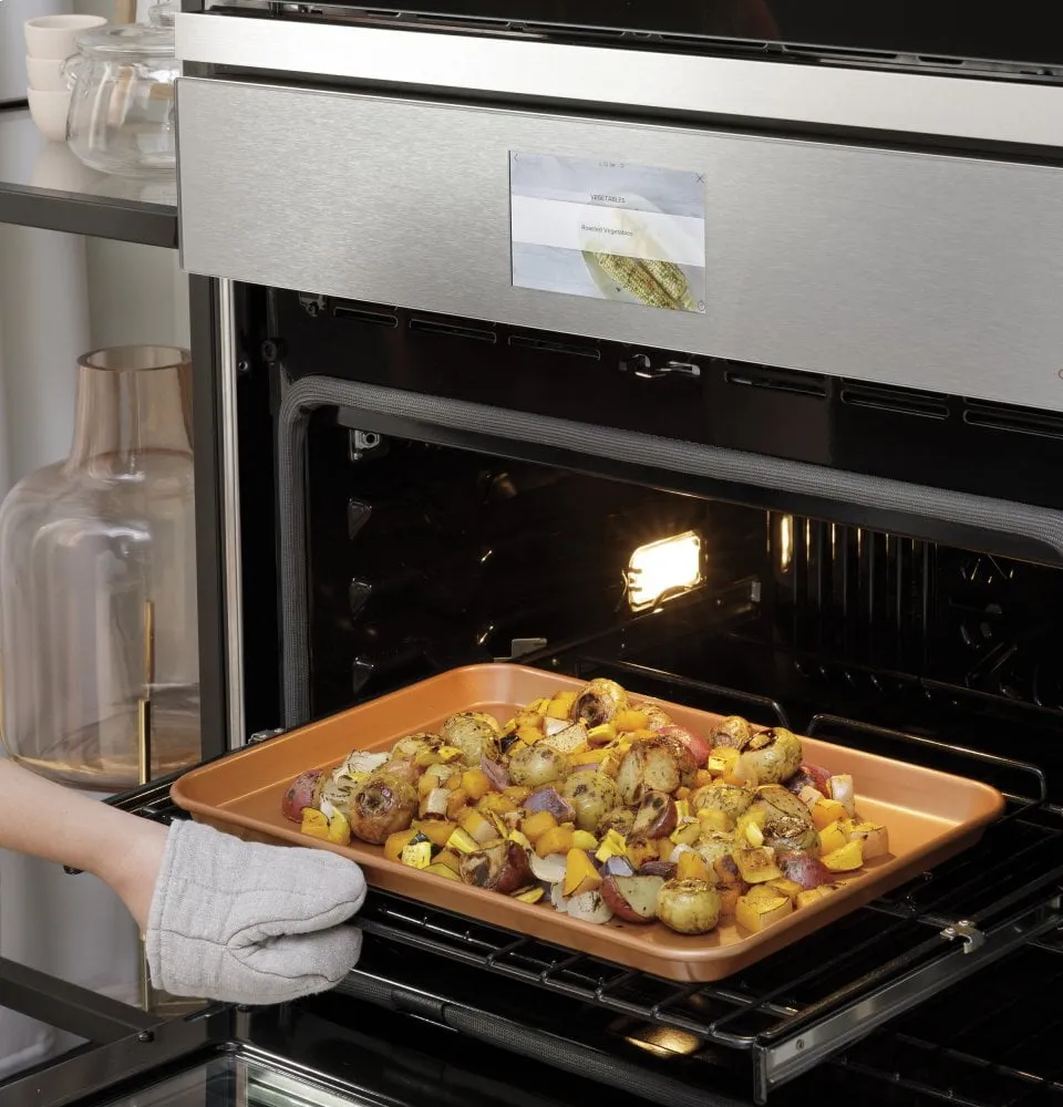 Cafe CTS70DM2NS5 Caf 30" Smart Single Wall Oven With Convection In Platinum Glass