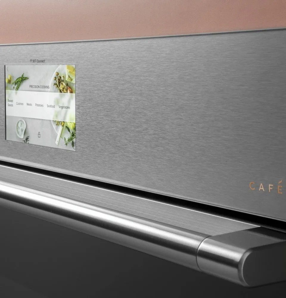 Cafe CTS70DM2NS5 Caf 30" Smart Single Wall Oven With Convection In Platinum Glass