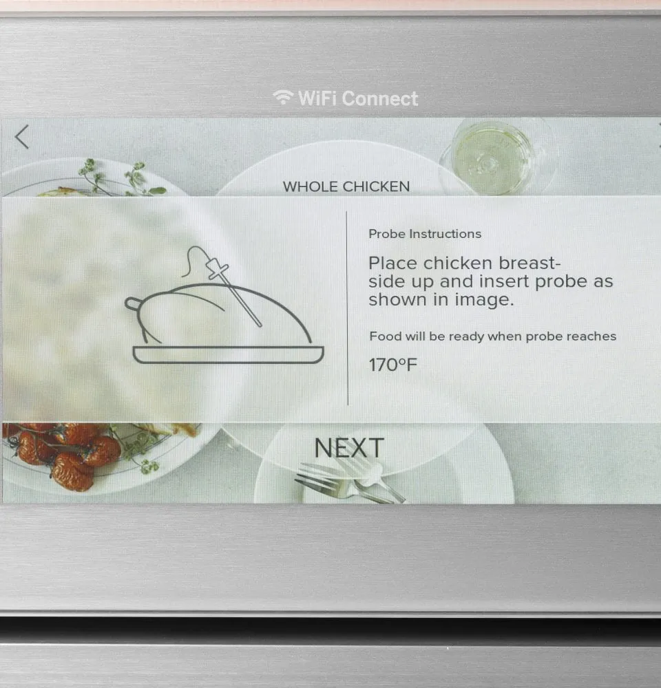 Cafe CTS70DM2NS5 Caf 30" Smart Single Wall Oven With Convection In Platinum Glass