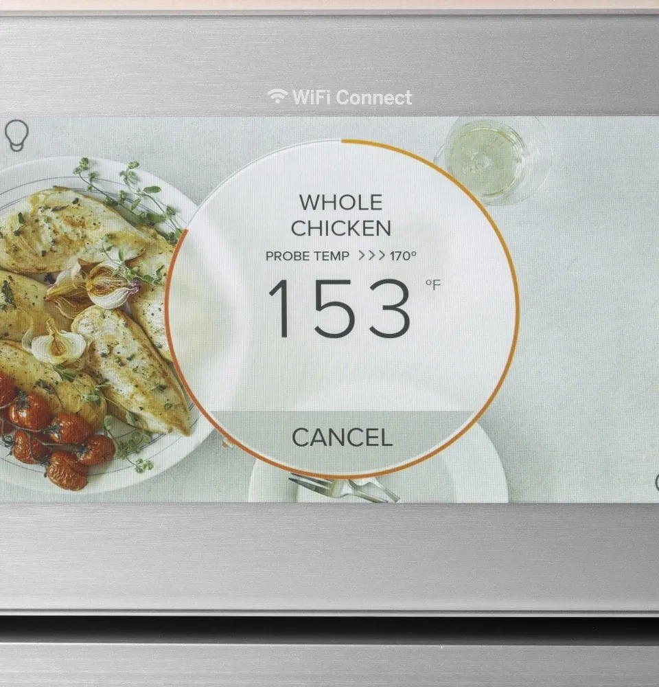 Cafe CTS70DM2NS5 Caf 30" Smart Single Wall Oven With Convection In Platinum Glass