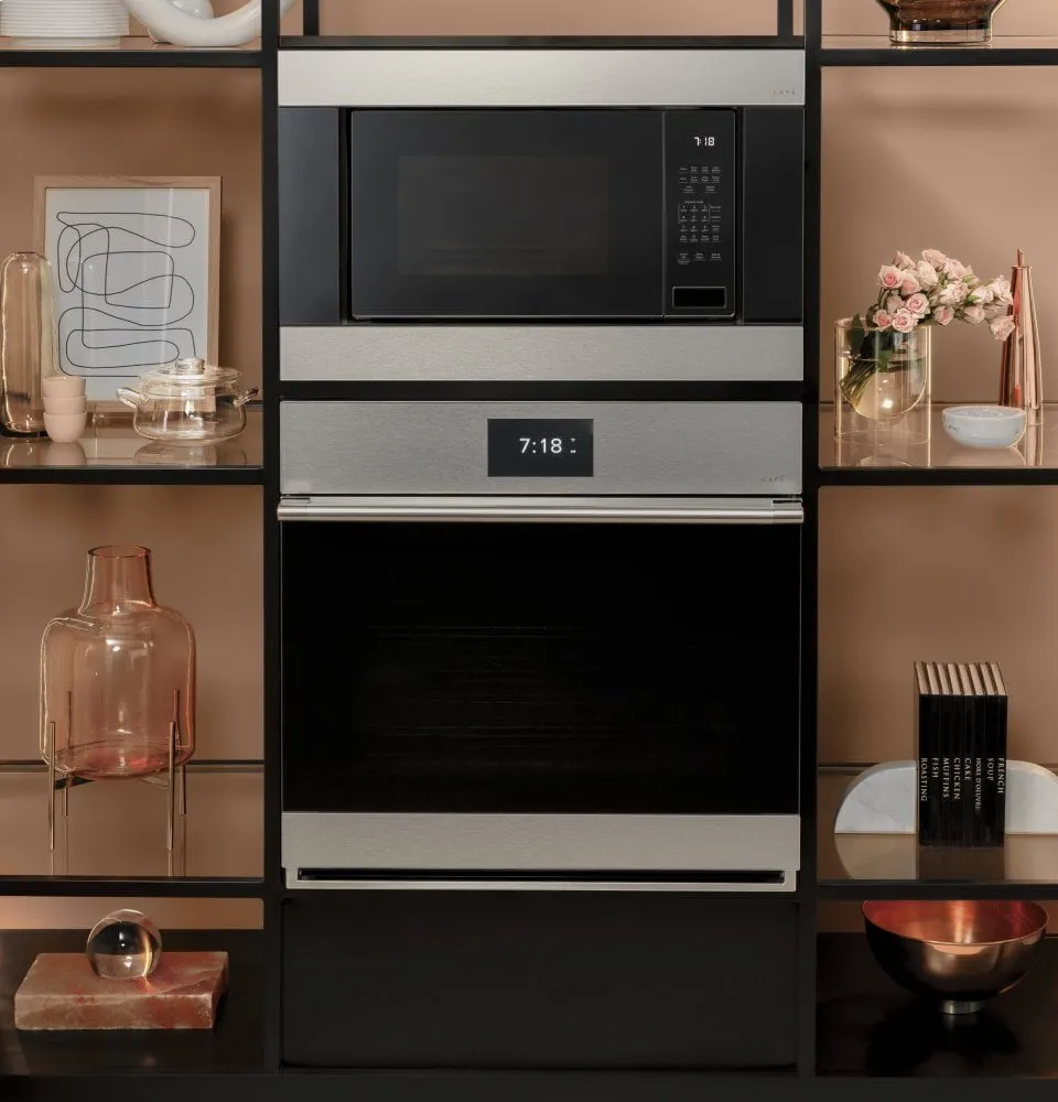 Cafe CTS70DM2NS5 Caf 30" Smart Single Wall Oven With Convection In Platinum Glass