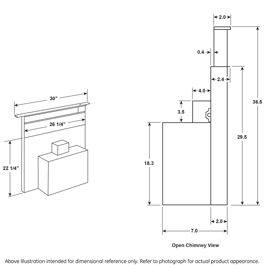 Cafe UVD6301SPSS Universal 30" Telescopic Downdraft System