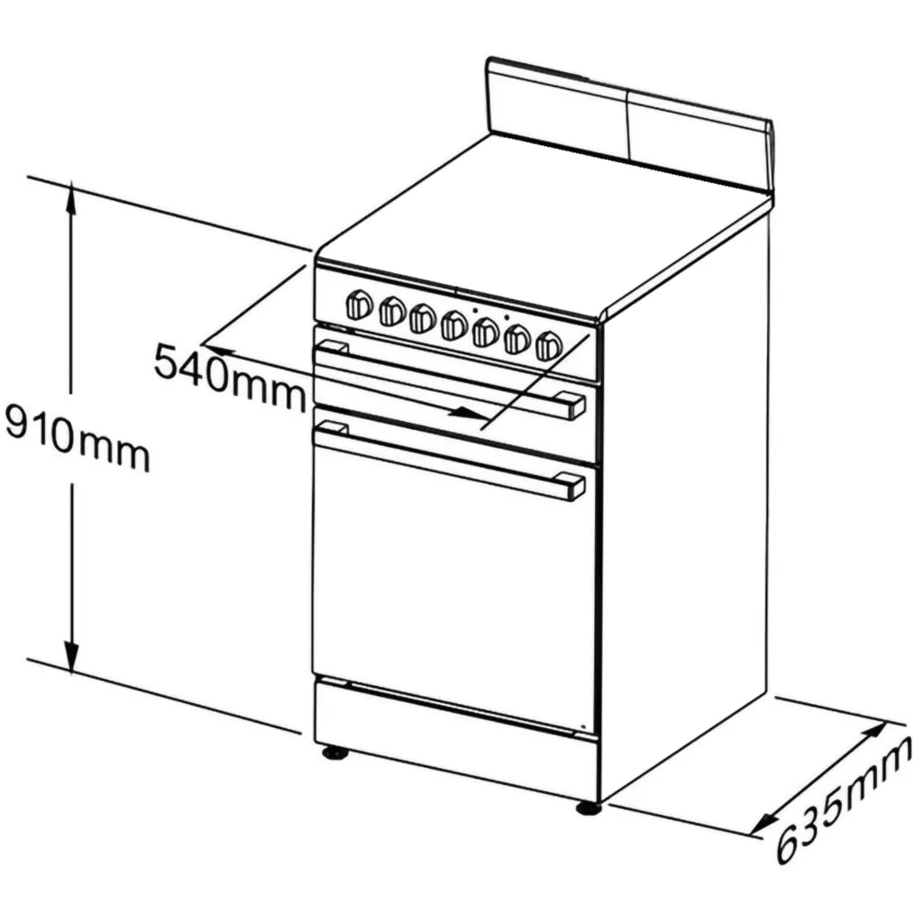 Chef CFE532WB 54cm Electric Freestanding Stove