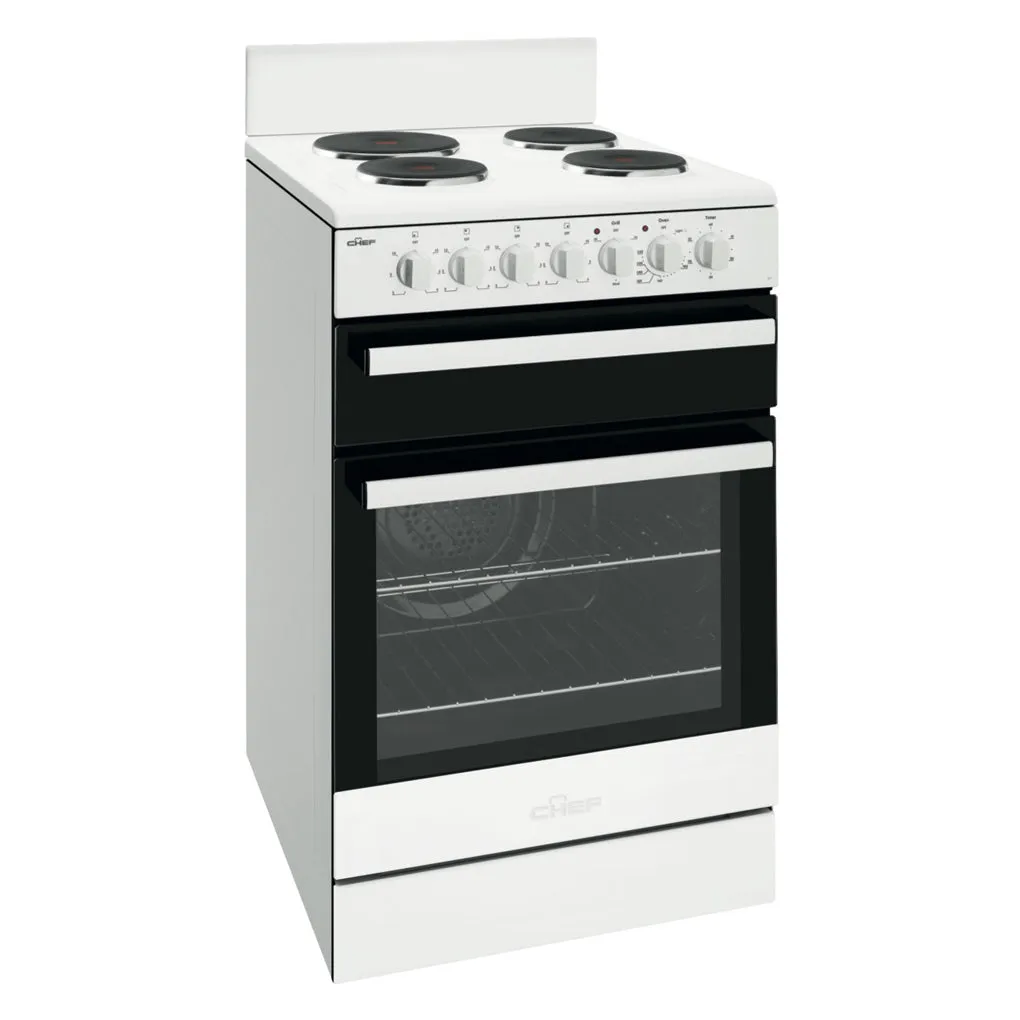 Chef CFE537WB 54cm Electric Freestanding Stove