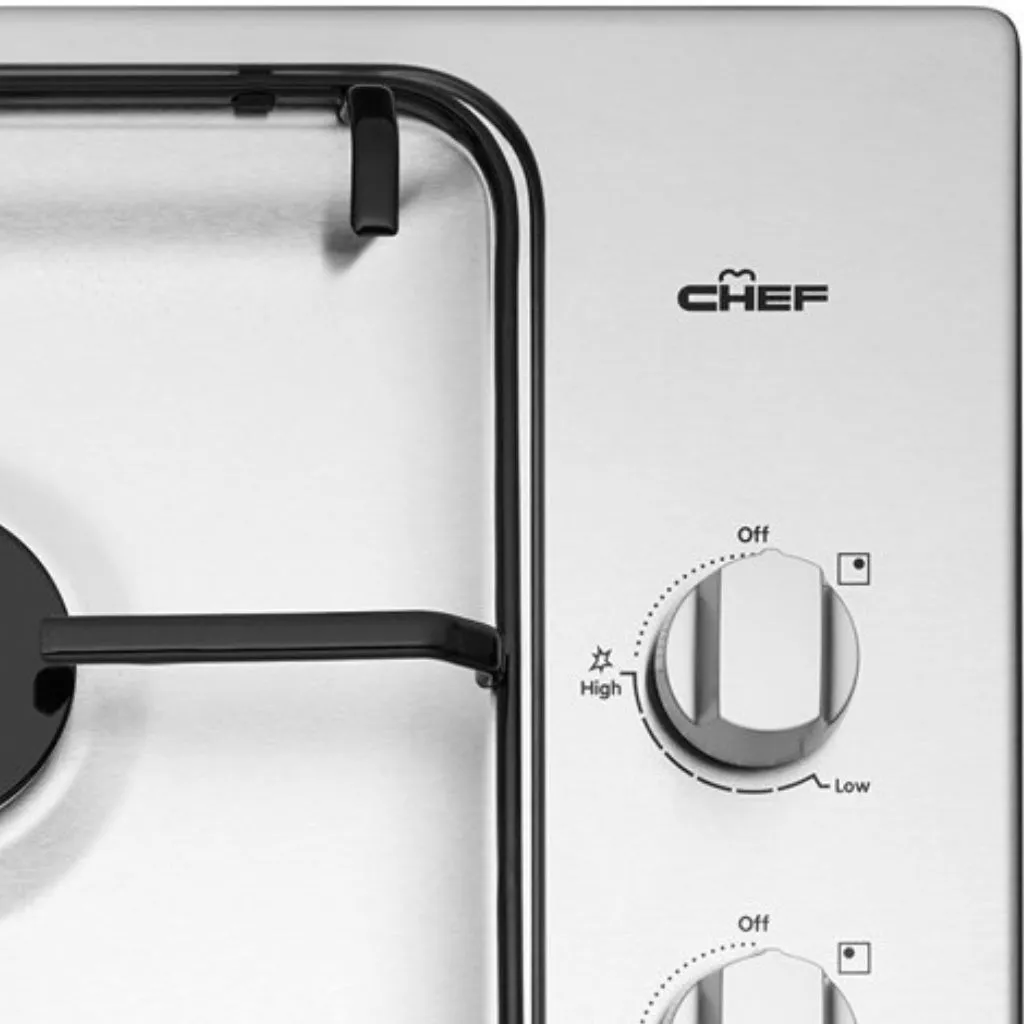 Chef CHG642SB 60cm Gas Stainless Steel Cooktop