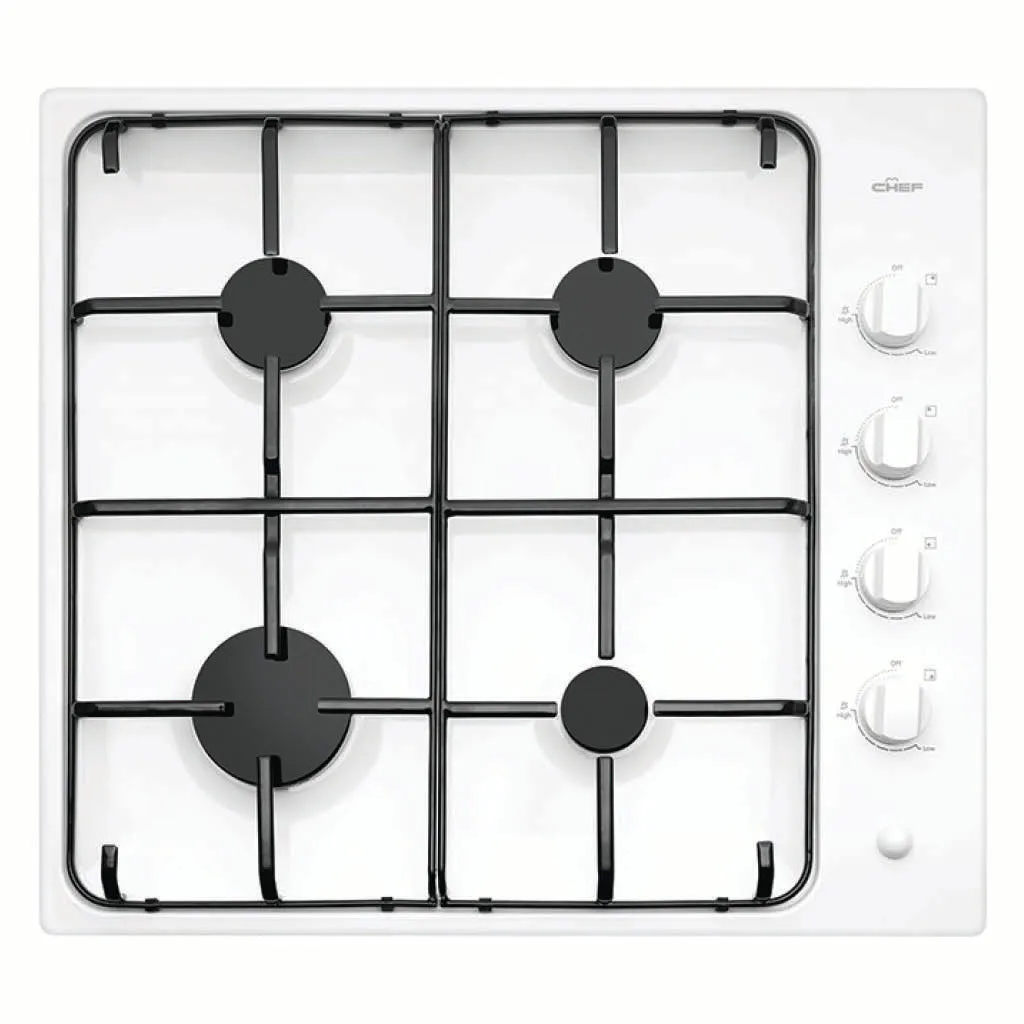 Chef CHG642WB 60cm Gas Stainless Steel Cooktop
