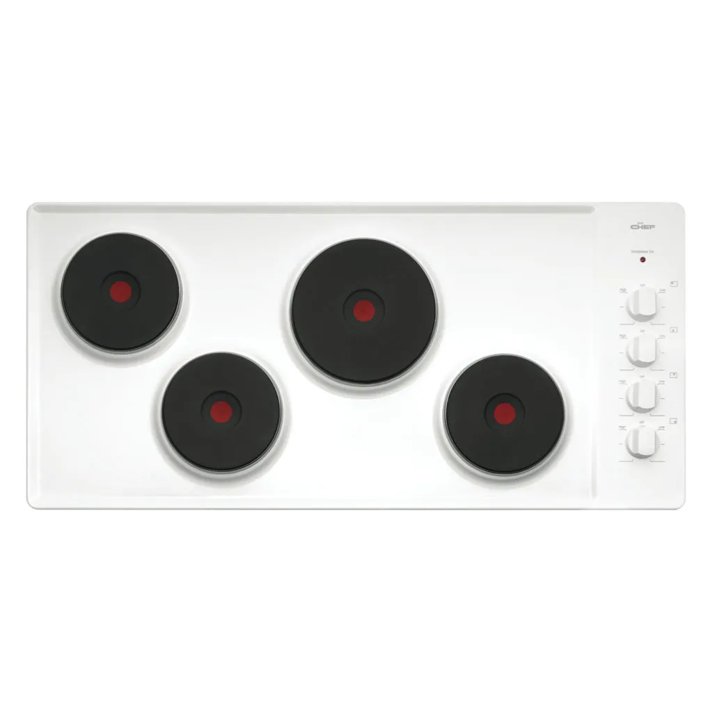 Chef CHS942WA 90cm Electric Solid Element Cooktop