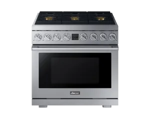 Dacor DOP36T86GLS Transitional 36" Gas Range, Silver Stainless Steel, Natural Gas/Liquid Propane