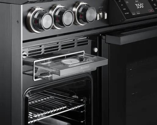 Dacor DOP48C96DLM 48" Pro Dual-Fuel Steam Range, Graphite Stainless Steel