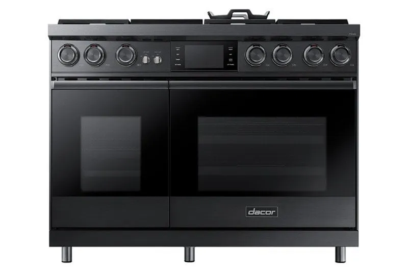 Dacor DOP48M96DAM 48" Pro Dual-Fuel Steam Range, Graphite Stainless Steel, Liquid Propane/High Altitude