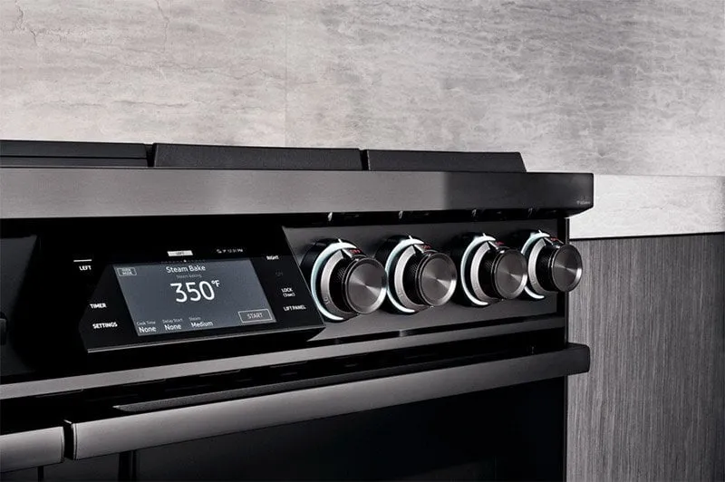 Dacor DOP48M96DAM 48" Pro Dual-Fuel Steam Range, Graphite Stainless Steel, Liquid Propane/High Altitude