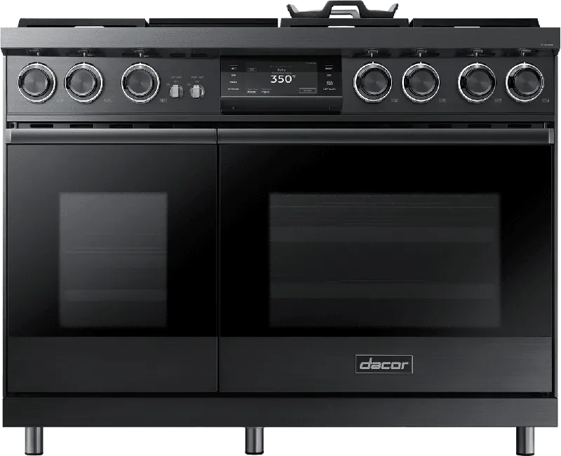Dacor DOP48M96DAM 48" Pro Dual-Fuel Steam Range, Graphite Stainless Steel, Liquid Propane/High Altitude