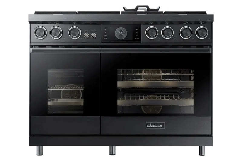 Dacor DOP48M96DAM 48" Pro Dual-Fuel Steam Range, Graphite Stainless Steel, Liquid Propane/High Altitude