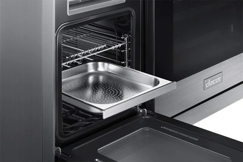 Dacor DOP48M96DAM 48" Pro Dual-Fuel Steam Range, Graphite Stainless Steel, Liquid Propane/High Altitude