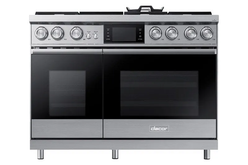 Dacor DOP48M96DAM 48" Pro Dual-Fuel Steam Range, Graphite Stainless Steel, Liquid Propane/High Altitude