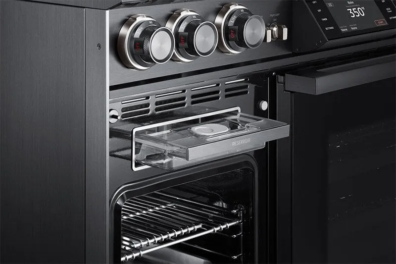 Dacor DOP48M96DAM 48" Pro Dual-Fuel Steam Range, Graphite Stainless Steel, Liquid Propane/High Altitude